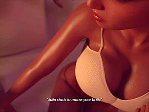 big tits blowjob on monster cock