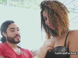 super cute latina amateur meets cock on first casting