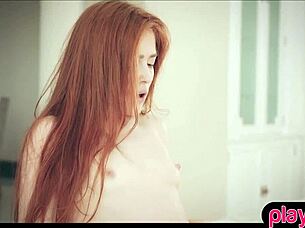 Real Redhead Teen Engages In Lesbian Sex With Brunette, Including Oral And Pussy Play