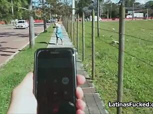 super cute latina amateur meets cock on first casting