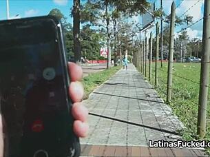 super cute latina amateur meets cock on first casting