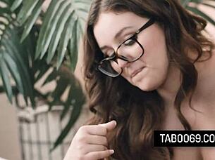 yo, innocent stepsister Leana Lovings lets stepbro slam her wet hole.