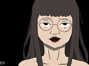 Porn animation with blowjob and creampie.