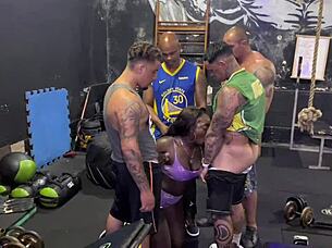 I had an orgy at the gym with hot Fernanda Chocolate.