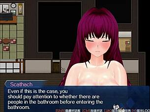 i love scathach fujino's big tits and ass in this hentai game