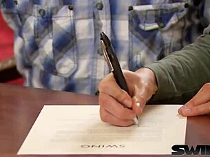 lucky guys bang hot milf chicks in group swingers reality