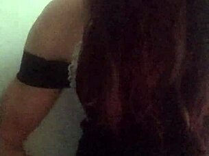 Dirty milf transsexual sucks monster cock and gets fucked hard!