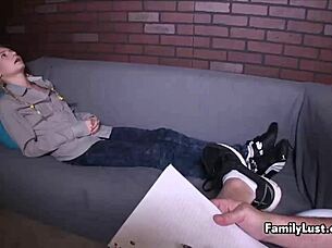 horny cheerleader feels excited fucking that big cock.