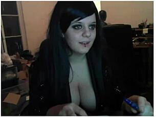 Sexy Girl Piercing Emmo Girl's Tits And Boobs In Detailed Scene