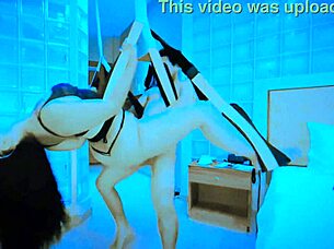 sex on the swing with girlfriend, riding her big ass 😍