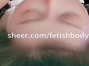 extreme deepthroat blowjob with gagging and spitting