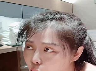 extreme deepthroat blowjob with gagging and spitting