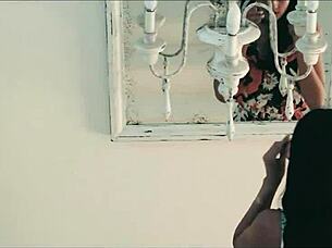 Brunette says, 'Watch this couple fuck with big cock'