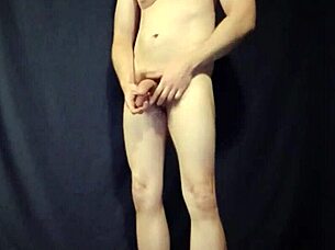 Feeling Intense Pleasure in Gay Nude Masturbation Session.