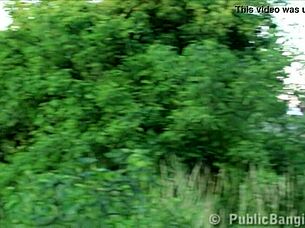 Watch this pretty blonde get banged in a risky street orgy