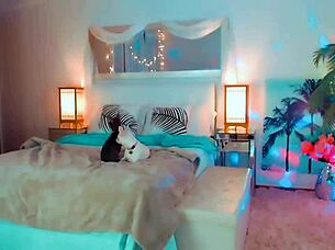 beautiful girl in cosplay chats and fingers herself on webcam