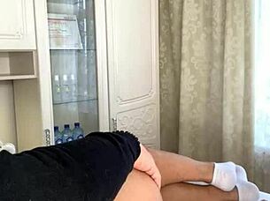 sugarnadya depilates a strange penis with piercings