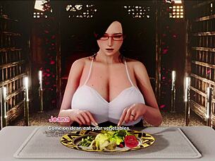 The inn 57 in anime game setting with hentai elements.