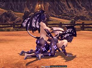 breeding female succubus level 4 with big tits orgasm game