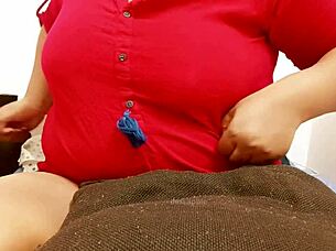 Asian Milf Plays With Her Big Tits And Boobs Sensually