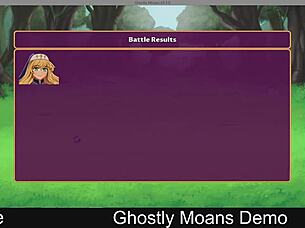 Ghostly moans echo in hentai anime scene.