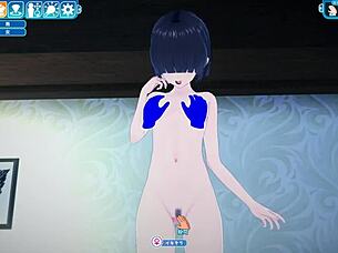 Why does the anime girl have big tits in 3D sex?