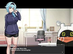 Oh wow, den barmfagre buddame bliver afsløret i dette anime hentai-spil med legetøj og sex 😲