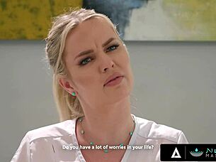 nuru massage - hot masseuse rubs client with naughty touch