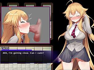 chloa in scramble hentai game part 1 with blowjob scenes