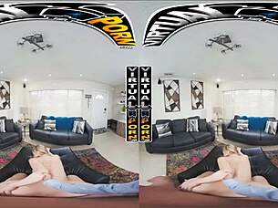 Virtual porn - busty blonde babe Blake Blossom blooms in VR