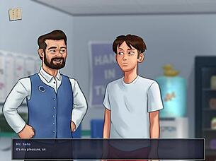 huge monster cock gets blown in summertime saga episode!