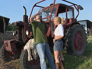 Valentina Has Anal Sex Outside By Tractor!