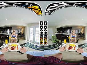 Virtual porn - busty blonde babe Blake Blossom blooms in VR