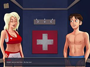 huge monster cock gets blown in summertime saga episode!