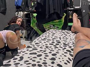 Look at my maid wanting sex right during the massage service