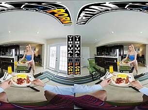 Virtual porn - busty blonde babe Blake Blossom blooms in VR