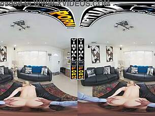 Virtual porn - busty blonde babe Blake Blossom blooms in VR