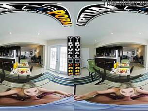 Virtual porn - busty blonde babe Blake Blossom blooms in VR