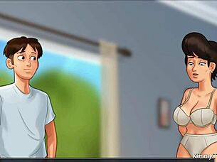 Summertime Saga - Church Milf Caught Fucking Herself With Police Baton