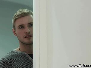 emily thorne and alice koks share passionate moments in lingerie