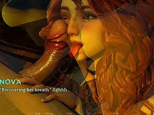 Eternum gameplay episode 3 features sex scenes with thighjob.