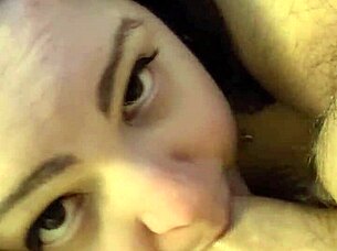 Girl Gags on Daddy's Cock, Spits and Deepthroats