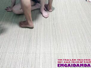 Vietnamese Girl Has Sex With Brother's Dick All Night