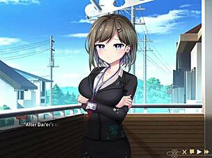 luna gives blowjob in hentai game