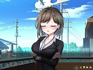 luna gives blowjob in hentai game