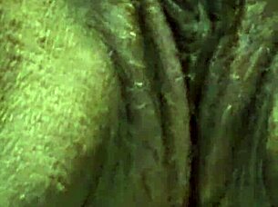 ebony wife self-pleases her ass with toys