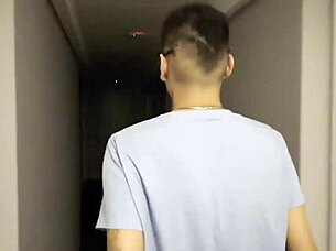 Skinny slut gets naked for gay friend who eats pussy first time, then anal orgasm