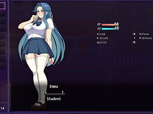 City of secret pt 3 - horny slut exposes herself to class, defeating first boss