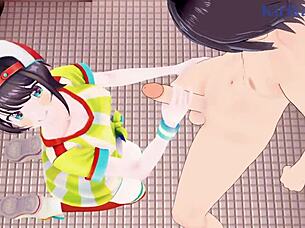 oozora subaru and nakiri ayame have intense sex, i can't believe it!