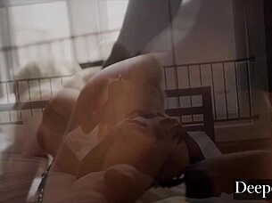 twin blondes riley and elsa deepthroat big black cock in threesome